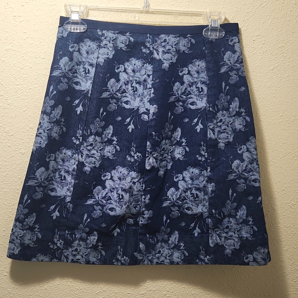 GAP Floral denim mini skirt